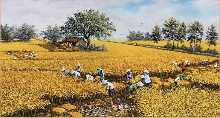 Thương nhất hình ảnh Mẹ và đồng quê