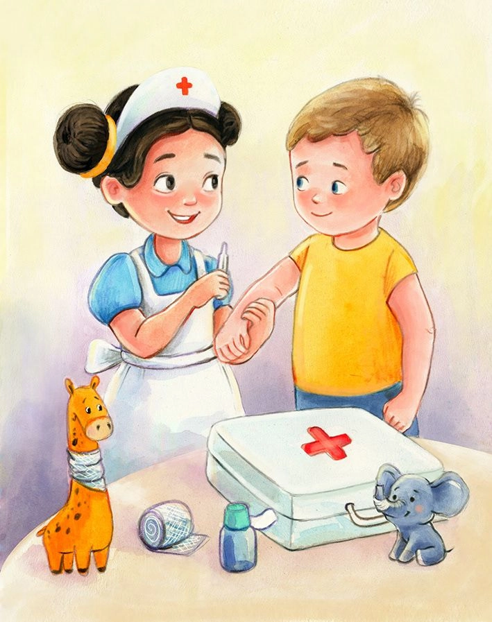 Ước mơ trắng áo qua Bài thơ Bé tập làm bác sĩ
