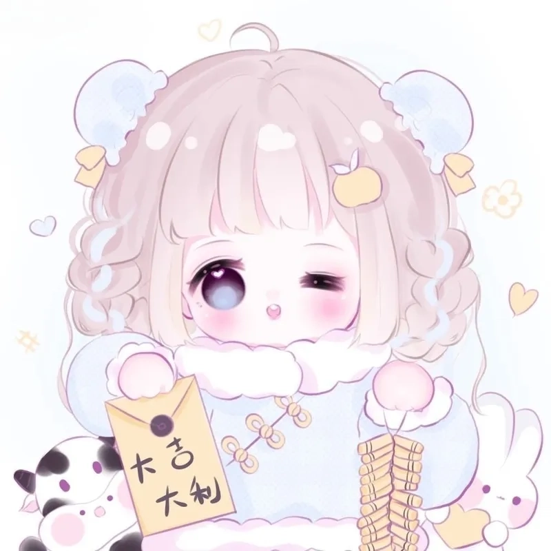 Hình đại diện nữ chibi mắt to lấp lánh 