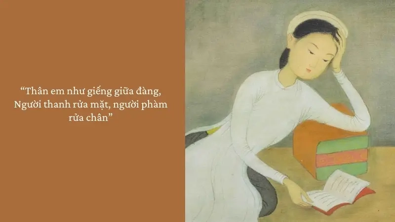 Thân em như giếng giữa đàng, Người thanh rửa mặt, người phàm rửa chân