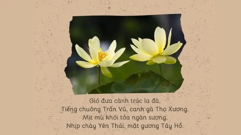 Gió đưa cành trúc la đà Tiếng chuông Trấn Vũ, canh gà Thọ Xương