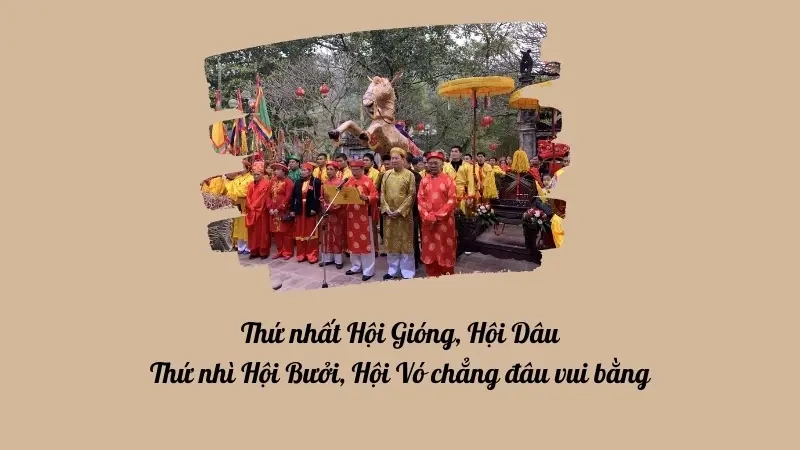 Thứ nhất Hội Gióng, Hội Dâu Thứ nhì Hội Bưởi, Hội Vó chẳng đâu vui bằng