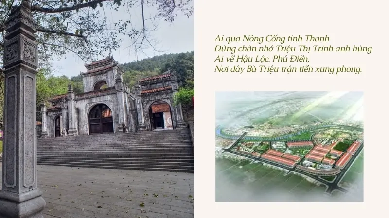 Ai qua Nông Cống tỉnh Thanh Dừng chân nhớ Triệu Thị Trinh anh hùng