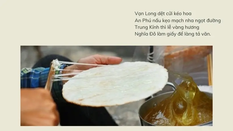 Vạn Long dệt cửi kéo hoa An Phú nấu kẹo mạch nha ngọt đường 