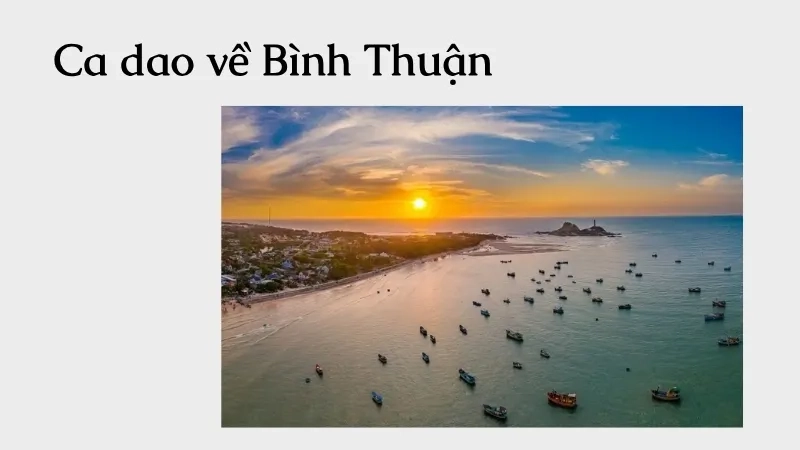 Ca dao về Bình Thuận