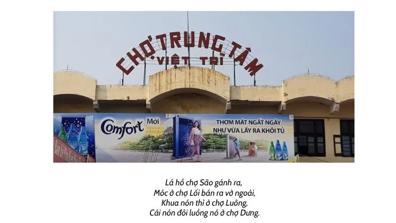 Lá hồ chợ São gánh ra, Móc ở chợ Lối bán ra vở ngoài