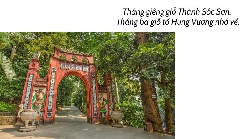Tháng giêng giỗ Thánh Sóc Sơn, Tháng ba giỗ tổ Hùng Vương nhớ về