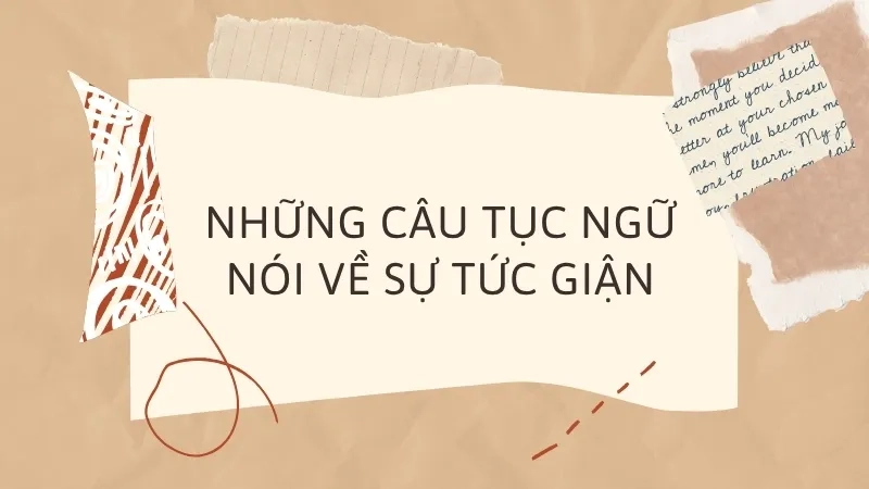Những câu tục ngữ nói về sự tức giận