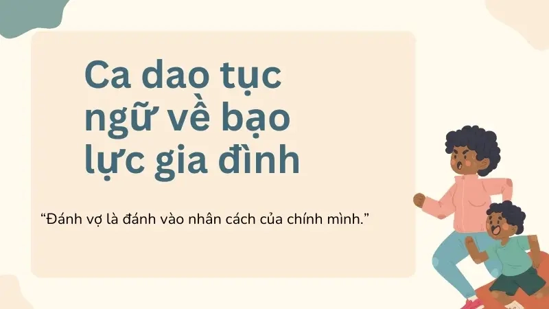 Ca dao tục ngữ về bạo lực gia đình