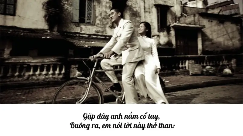 Gặp đây anh nắm cổ tay, Buông ra, em nói lời này thở than: