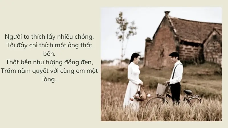 Người ta thích lấy nhiều chồng, Tôi đây chỉ thích một ông thật bền