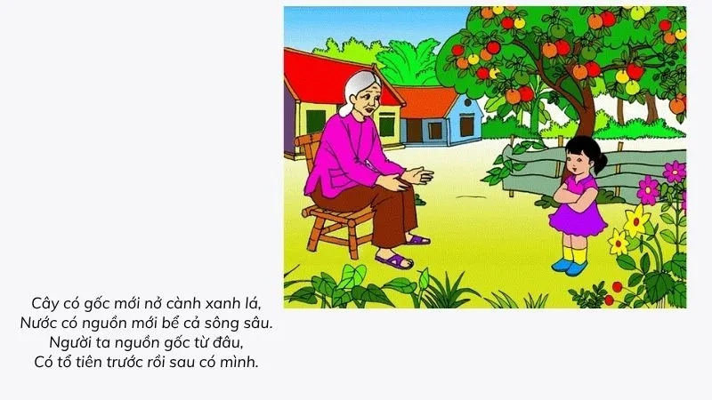 Cây có gốc mới nở cành xanh lá, Nước có nguồn mới bể cả sông sâu.