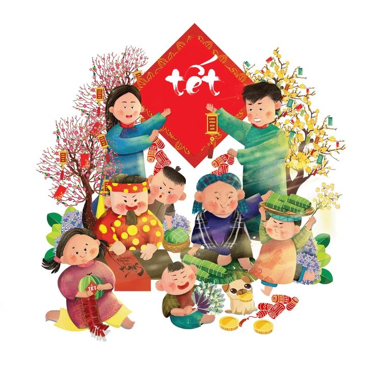 Bé vui rộn ràng khi Xuân sang