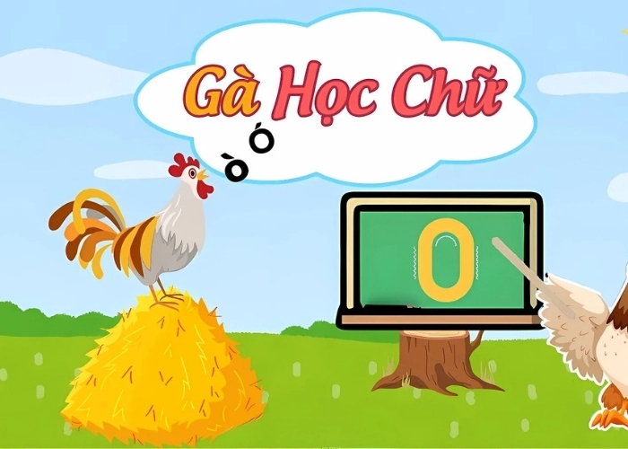 Bảng đen rộn rã Gà học chữ