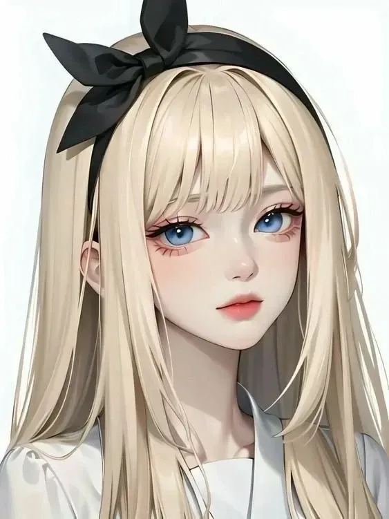 Hình ảnh gái xinh anime nét vẽ mềm mại đáng yêu 