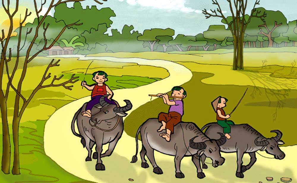 Câu thơ gần gũi về Con trâu
