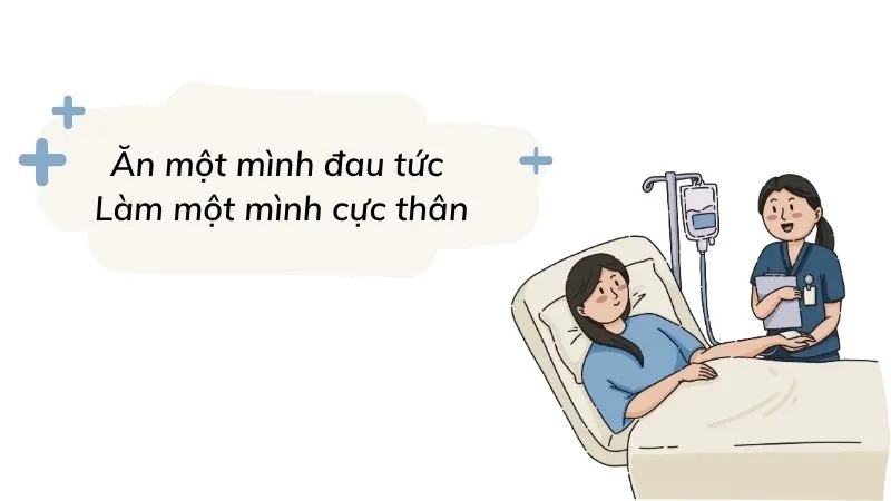 Ăn một mình đau tức Làm một mình cực thân