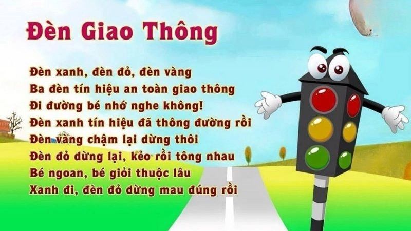 Bài thơ Đèn Giao Thông là minh chứng rõ ràng cho cách dạy trẻ vừa hiệu quả vừa đầy màu sắc