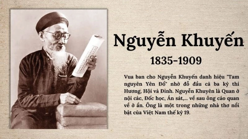 Nguyễn Khuyến làm quan khoảng mười năm, nhưng đến khi thực dân Pháp đánh chiếm xong Bắc Bộ, ông cáo quan về ở ẩn