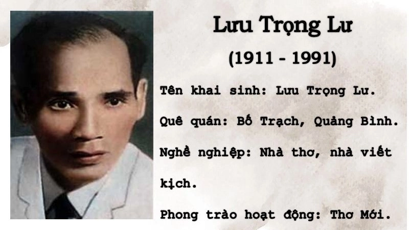 Lưu Trọng Lưu là một trong những nhà thơ đã khởi xướng cho phong trào Thơ mới