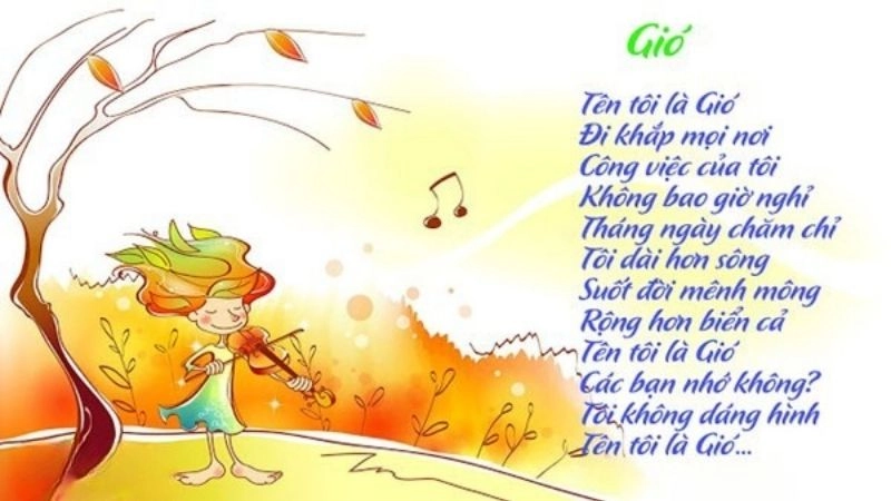 Bài thơ Gió sẽ giúp trẻ nhận ra vẻ đẹp bí ẩn của thiên nhiên qua hình ảnh dòng gió
