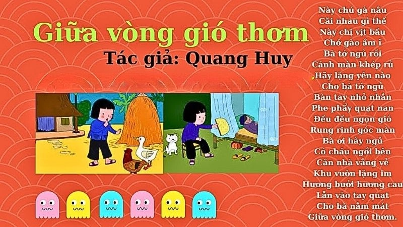 Bài thơ Giữa vòng gió thơm đã gợi lại tình cảm bà cháu đầy ấm áp