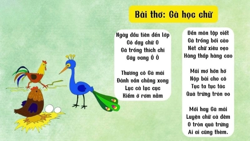ài thơ Gà học chữ không chỉ gây cười mà còn dạy trẻ bài học ý nghĩa về tinh thần chăm chỉ
