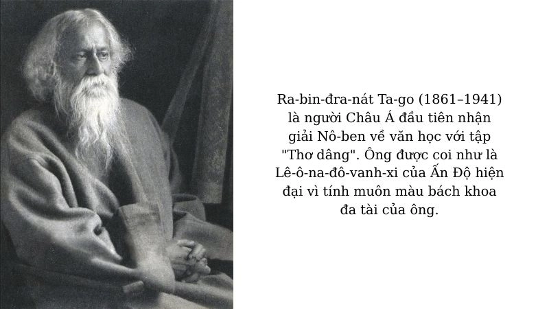 R. Ta-go là người Châu Á đầu tiên được trao Giải Nobel Văn học