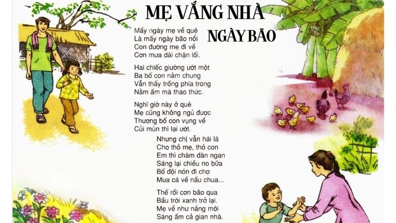 Bài thơ Mẹ vắng nhà ngày bão gợi nhớ bóng dáng mẹ