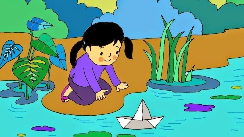 Bài thơ Thuyền giấy mang nét đẹp trong sáng thuần khiết