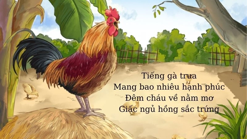 Bài thơ Tiếng gà trưa vẽ nên bức tranh thanh bình