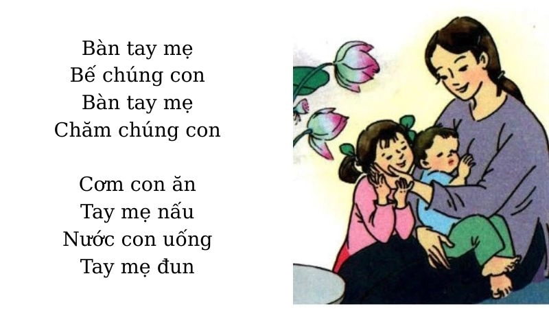 Bài thơ Bàn tay mẹ dịu dàng nâng đỡ cuộc đời