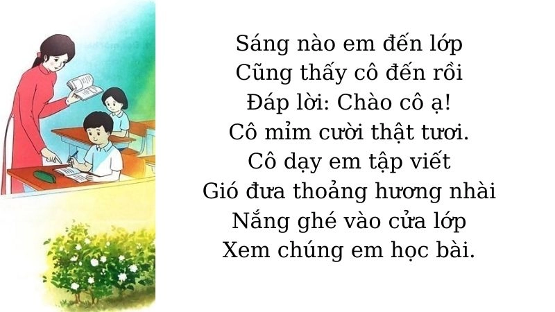 Bài thơ Cô giáo em là lời tri ân sâu sắc