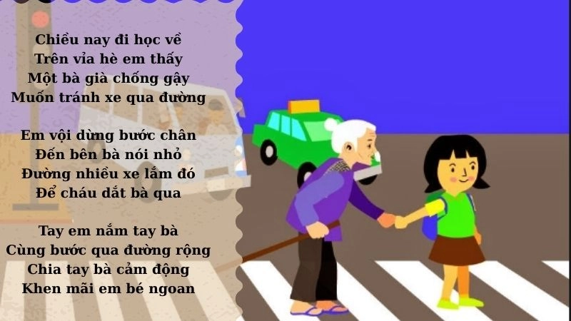 Bài thơ Giúp bà gợi nhắc việc làm đầy ý nghĩa