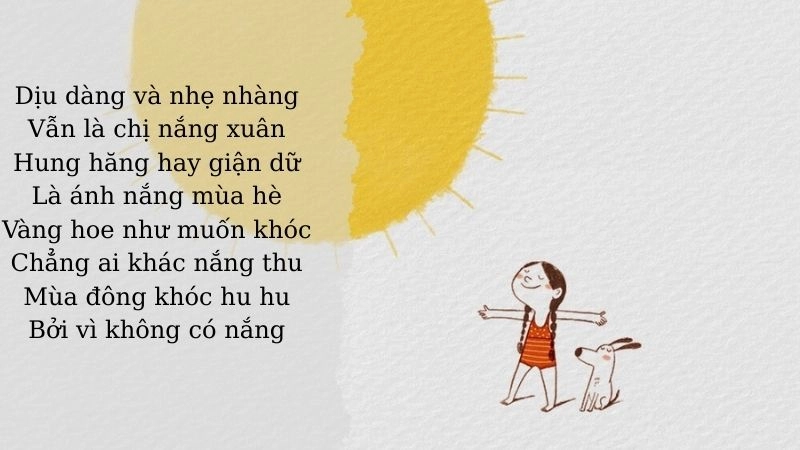 Bài thơ Nắng bốn mùa chan chứa ánh sáng yêu thương