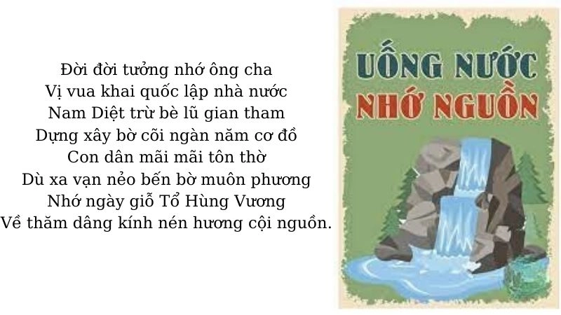 Bài thơ Uống nước nhớ nguồn đậm đà bản sắc dân tộc