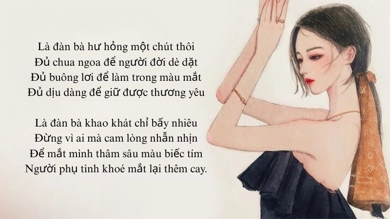 Bài thơ Đàn bà hư khắc họa chân thực cuộc đời phức tạp
