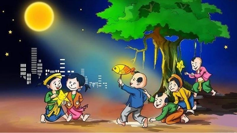 Bài thơ Đêm Trung Thu trăng sáng rực rỡ tuổi thơ