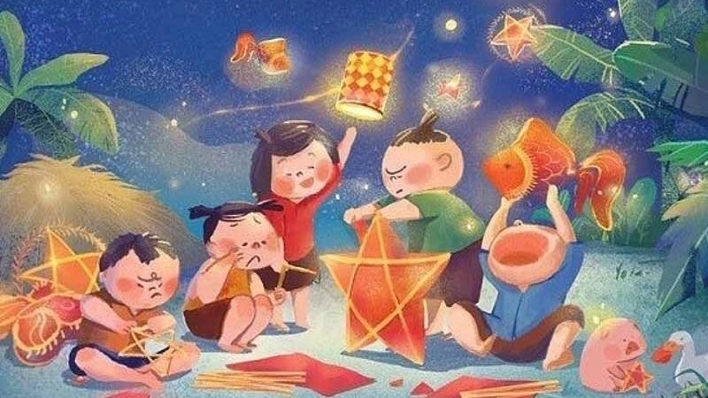 Bài thơ Vui Trung Thu trẻ nhỏ cười vang phố phường