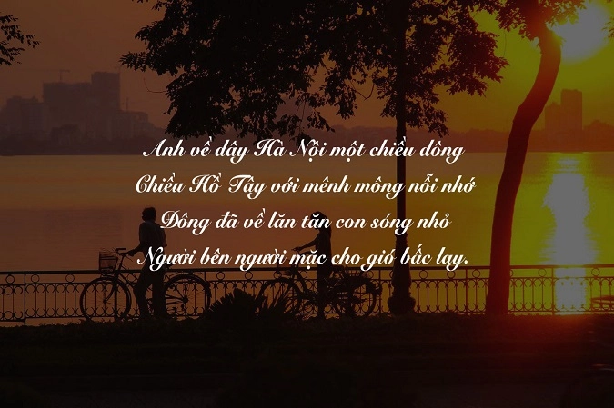 Ánh hoàng hôn nghiêng bóng Chiều Hồ Tây