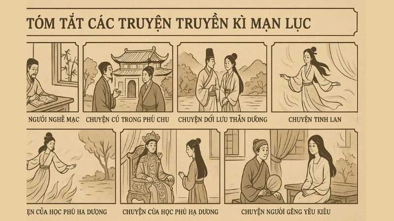 Tóm tắt các truyện trong Truyền Kì Mạn Lục đầy đủ nhất
