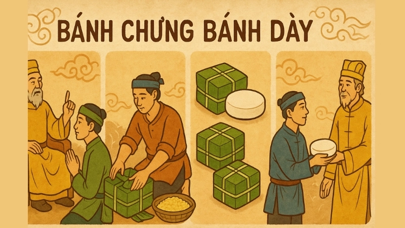 Tóm tắt truyện Bánh Chưng Bánh Dày ngắn gọn dễ hiểu