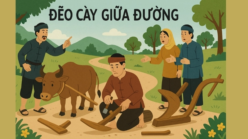 Tóm tắt truyện đẽo cày giữa đường ngắn gọn dễ hiểu