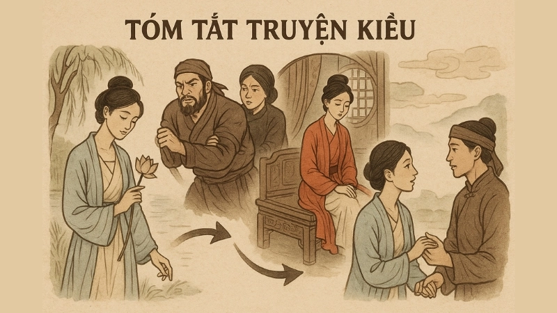 Tóm tắt Truyện Kiều bằng văn xuôi súc tích rõ ràng