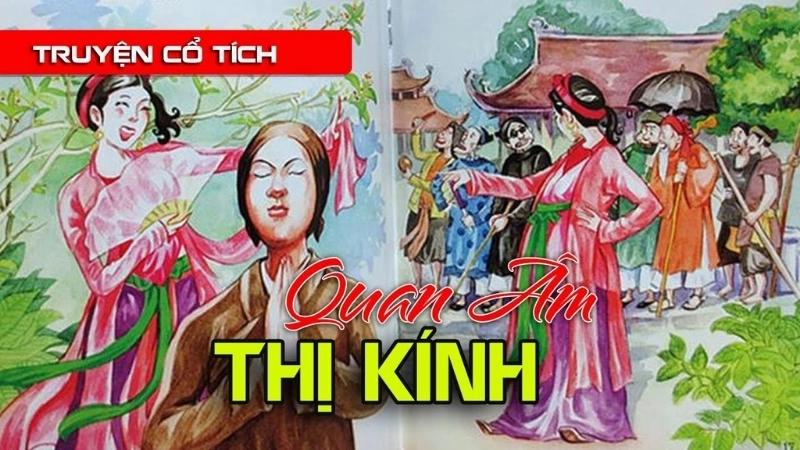 Truyện Quan Âm Thị Kính: Thị Kính cải trang nam, bước vào chùa Vân, mang nỗi oan giết chồng trong lòng.