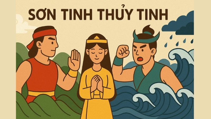 Tóm tắt truyện Sơn Tinh Thủy Tinh ngắn nhất dễ hiểu