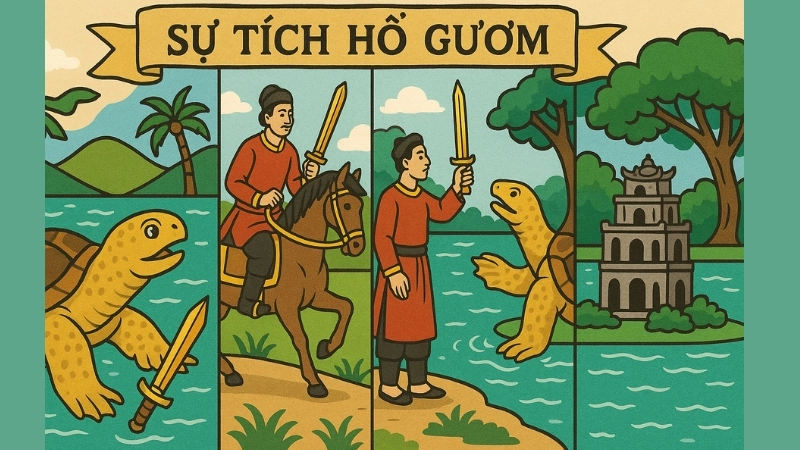 Tóm tắt truyện Sự tích Hồ Gươm ngắn gọn dễ hiểu