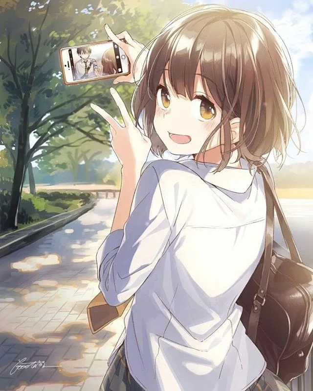 Ngắm ảnh anime cô gái dễ thương, tươi trẻ và cuốn hút