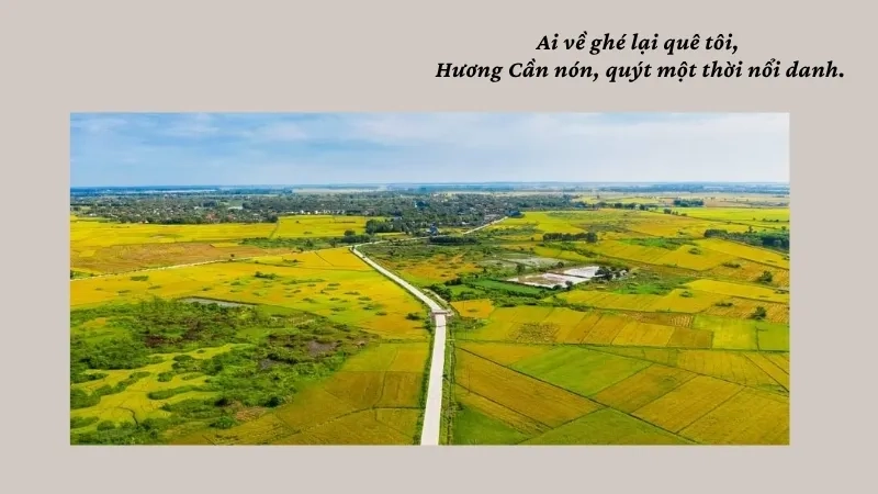 Ai về ghé lại quê tôi, Hương Cần nón, quýt một thời nổi danh