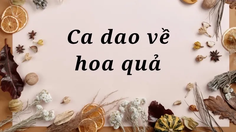 Ca dao về hoa quả